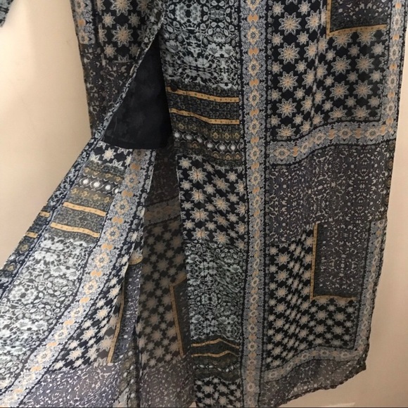 Romeo and Juliet Boho Long maxi dress button down - Picture 3 of 6